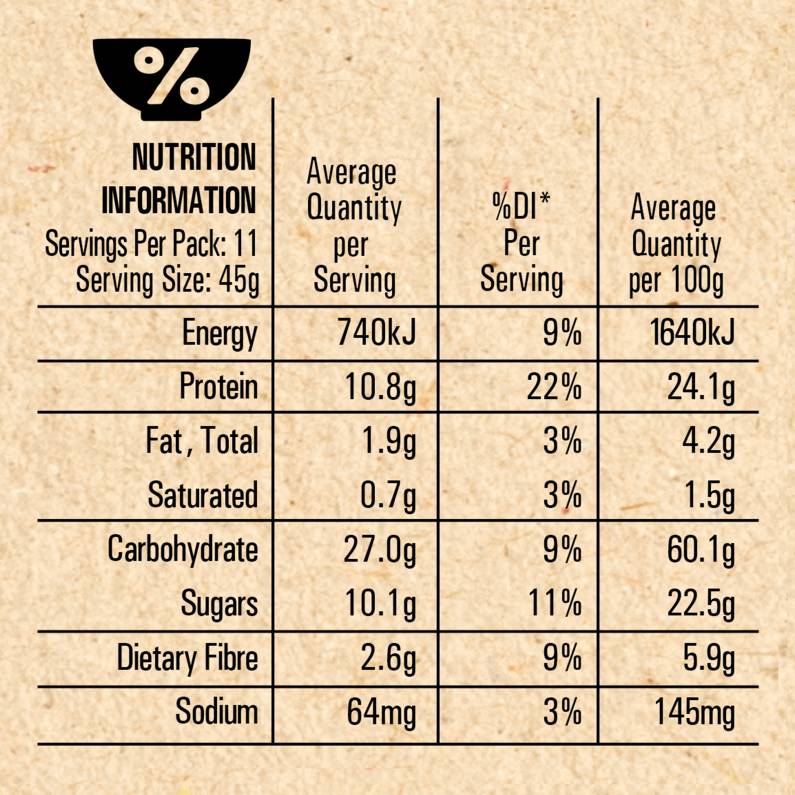 Milo® Protein 535g - Nutritional Information